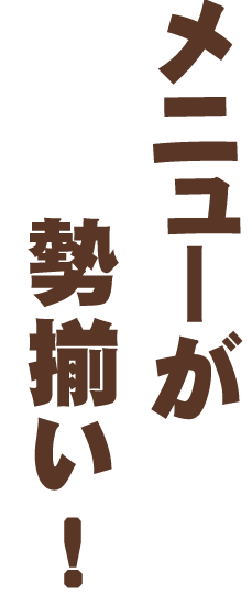 本格ピザが勢揃い！